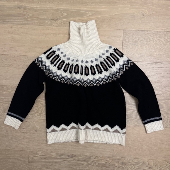 Tuckernuck Sweaters - Charcoal and Cream Fair Isle Cardiff Sweater